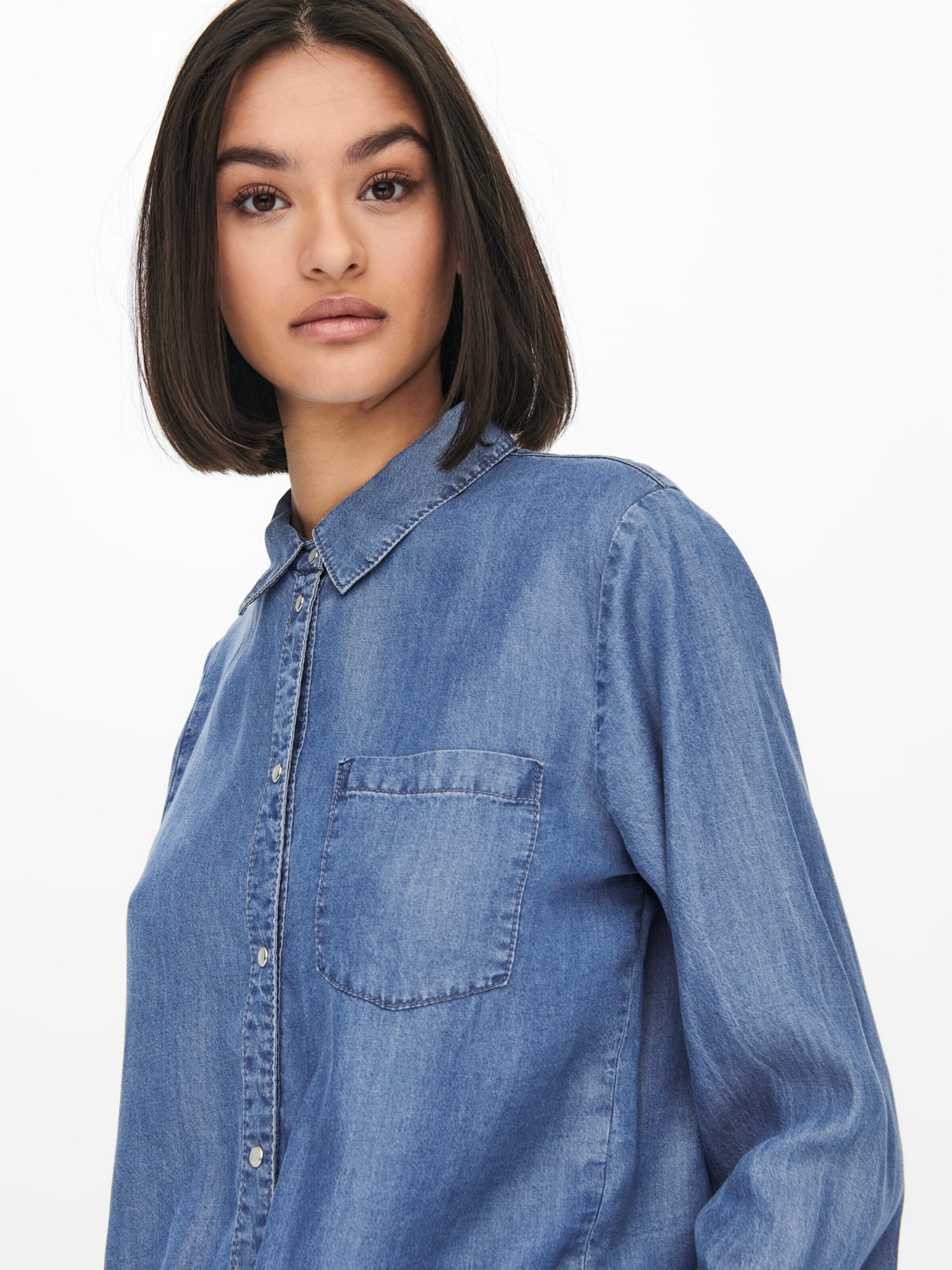Jaqueline de Yong Blouse 'Jasper' in Blauw