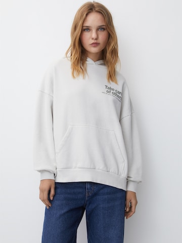 Pull&Bear Sweatshirt in Beige: front