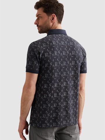 Maglietta 'Polo shirt with allover print and ribbed collar' di PME Legend in blu