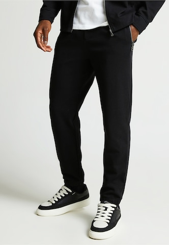 Alessandro Zavetti Normalny krój Spodnie 'Vicario' w kolorze czarny: przód