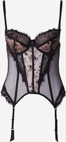 Hunkemöller - Corset 'Sia' en negro: frente