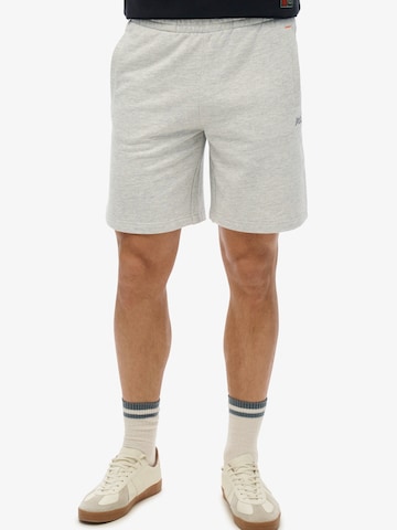 Superdry Regular Broek 'Essential' in Grijs: voorkant