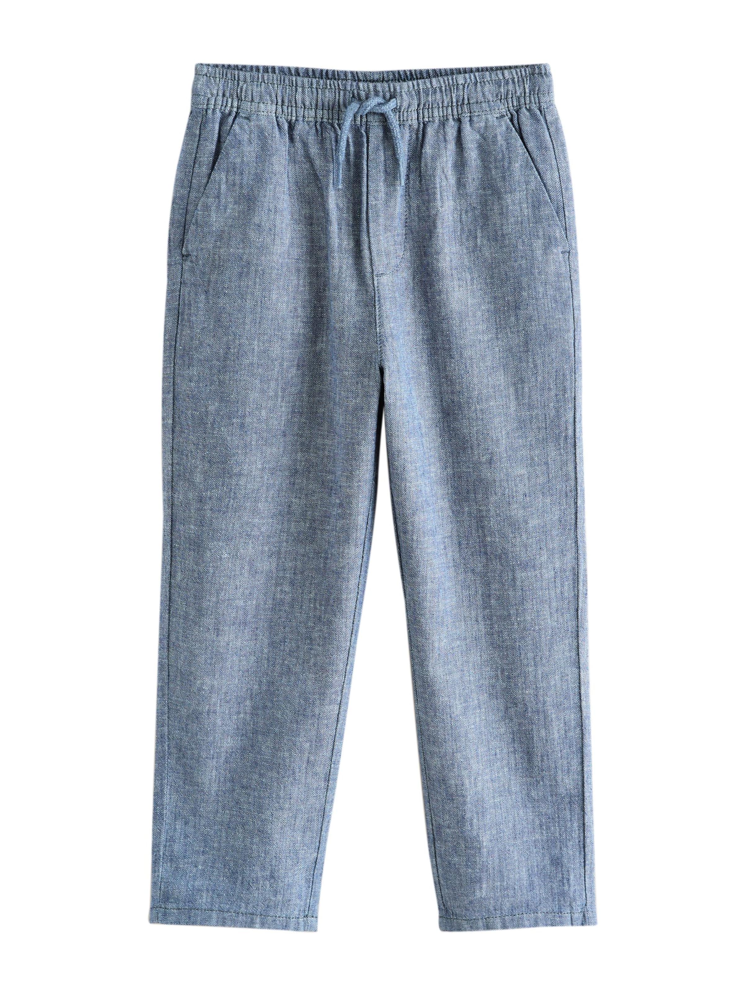 Next Слим фит Панталон в синьо: отпред