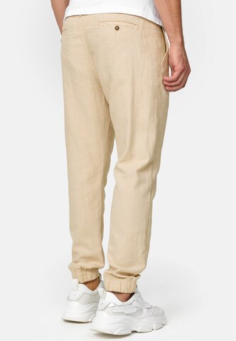 INDICODE JEANS Tapered Broek 'Blnda' in Beige