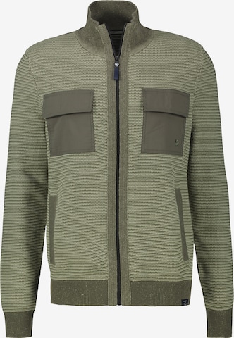 LERROS Knit cardigan in Green: front