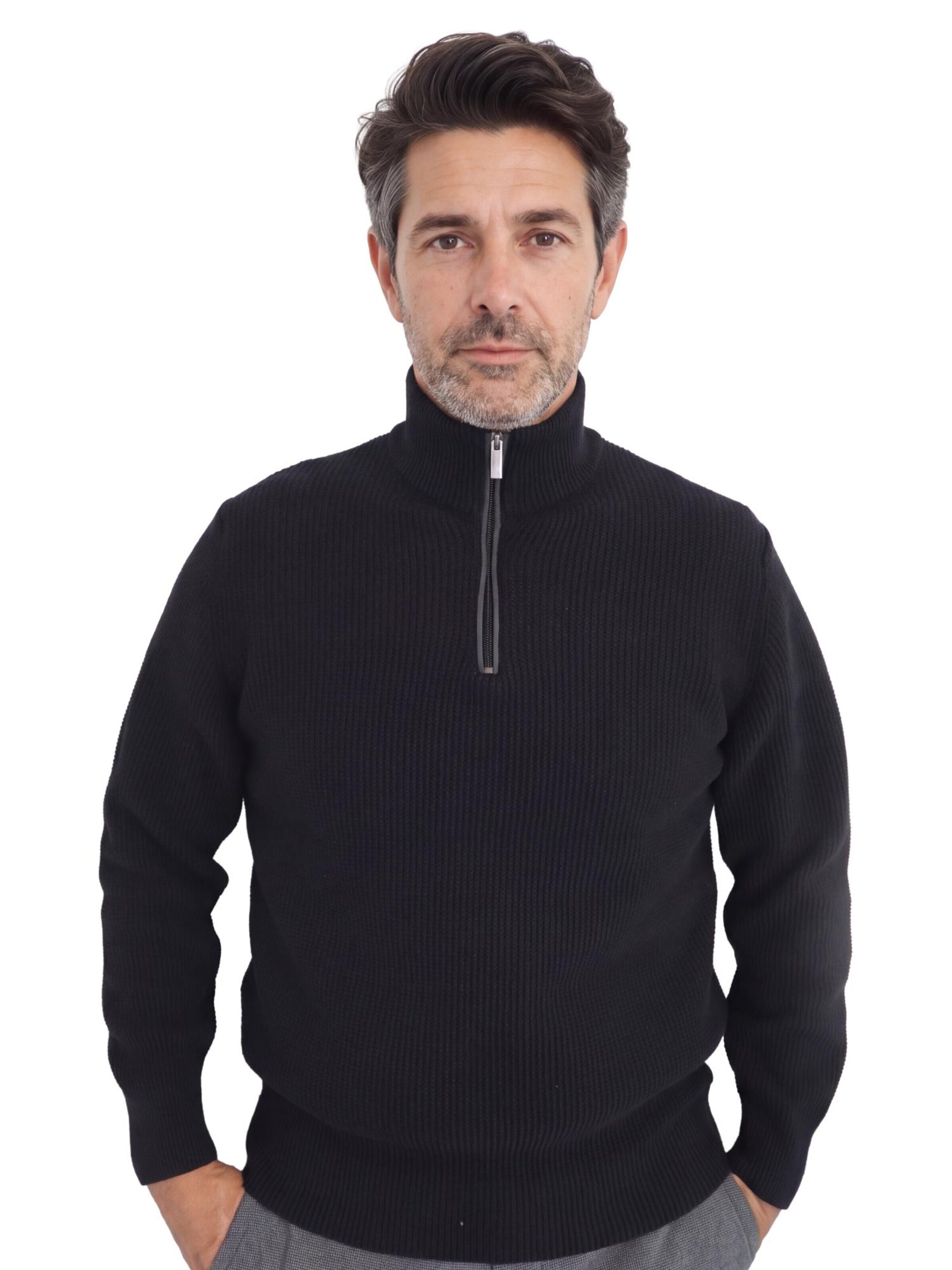 Renzo Uomo Pullover‌‌‌‌‌‌‌‌ in Schwarz: Vorderseite