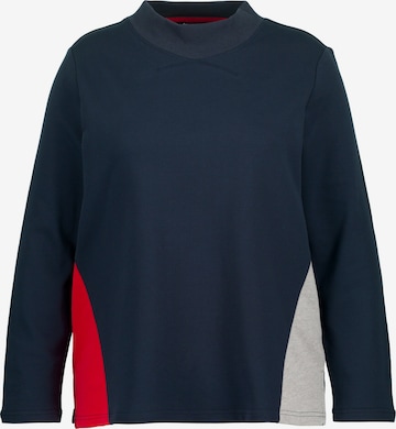 Sweat-shirt Ulla Popken en bleu : devant