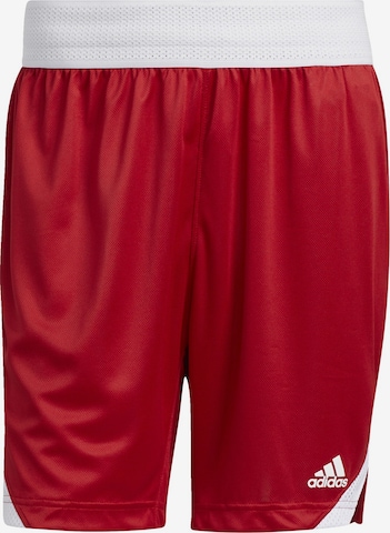 ADIDAS SPORTSWEAR Regular Workout Pants 'Icon Squad' in Red: front