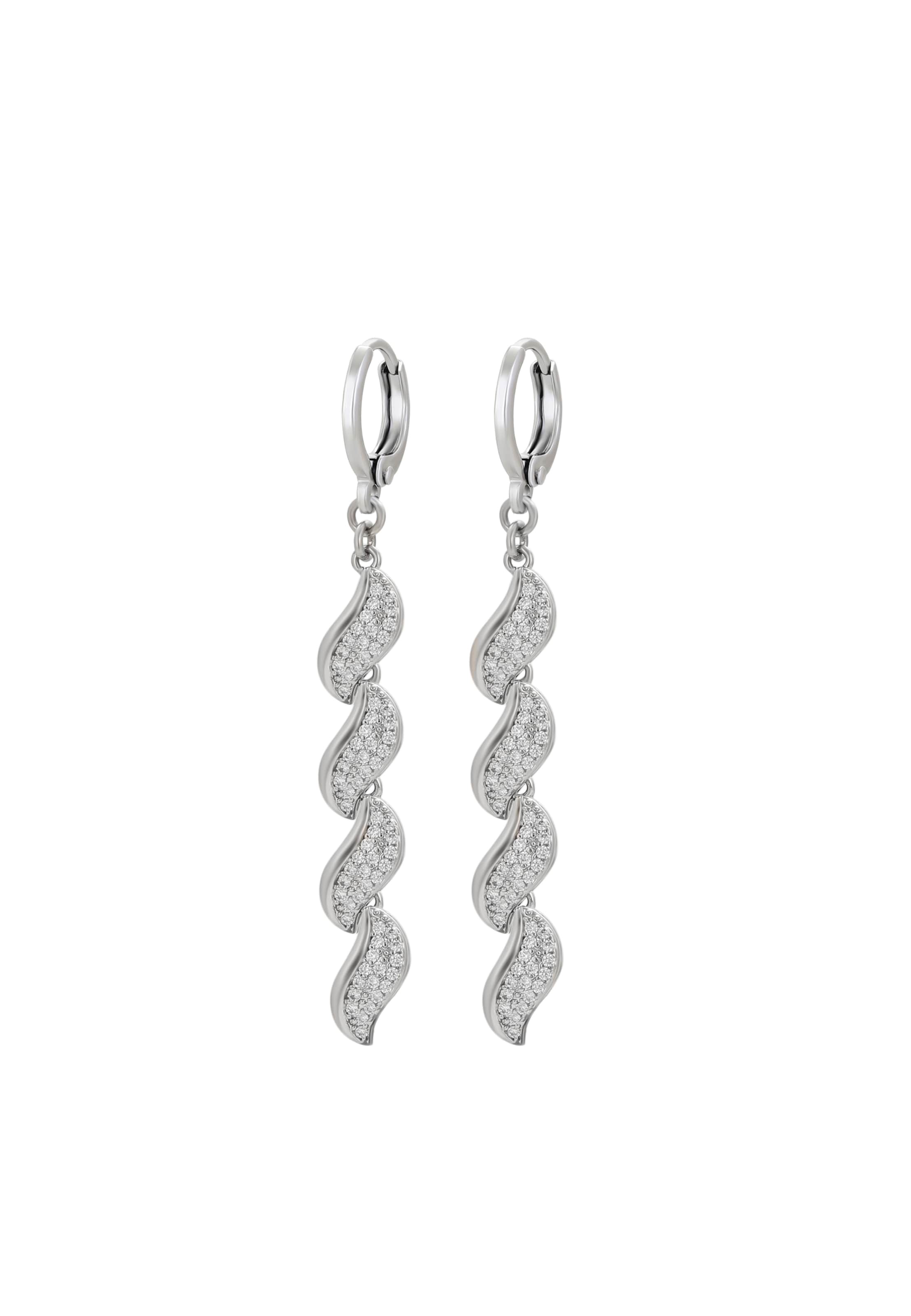 faina Earrings in Silver: front