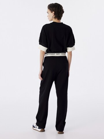 Regular Pantalon Twist en noir