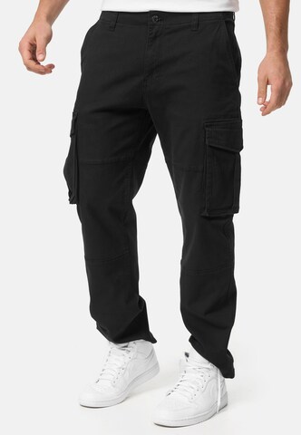 INDICODE JEANS Regular Cargo trousers 'Mauricio' in Black
