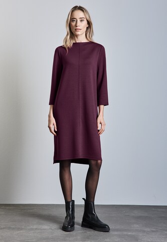 STREET ONE Knielanges T-Shirt-Kleid in Rot: Vorderseite
