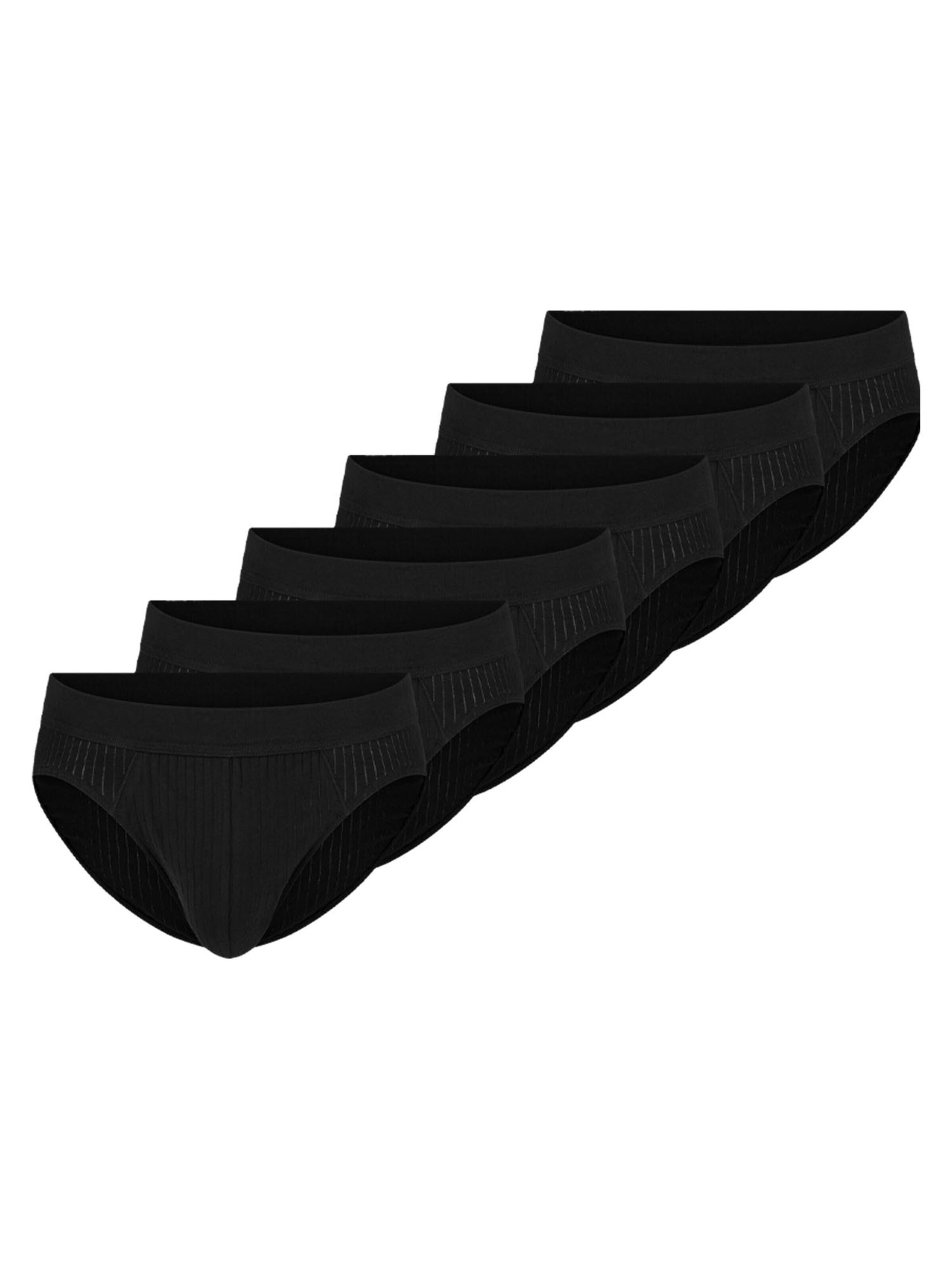SCHIESSER Slip 'Cotton Essentials Authentic' in Black: front