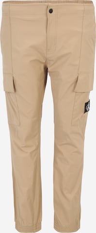 Tapered Pantaloni cargo di Calvin Klein Jeans Plus in beige: frontale