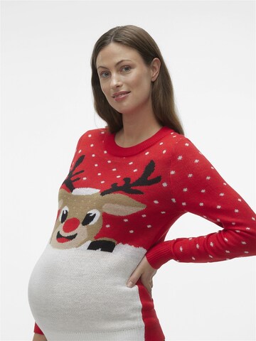 Vero Moda Maternity Sweater 'VMMIceland' in Red