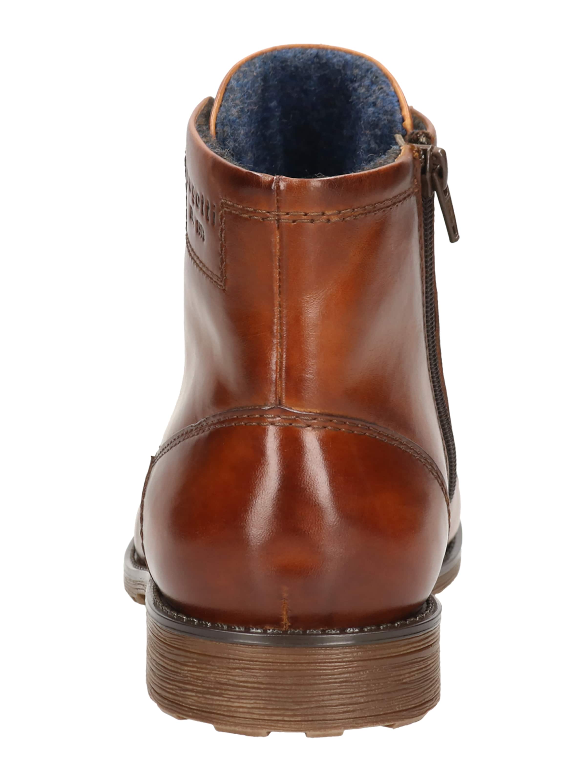 Boots stringati di bugatti in marrone