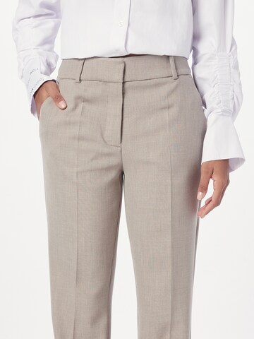 FIVEUNITS Regular Trousers with creases 'Clara' in Beige