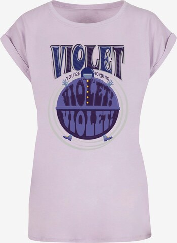 Maglietta 'Willy Wonka - Violet Turning Violet' di ABSOLUTE CULT in lilla: frontale
