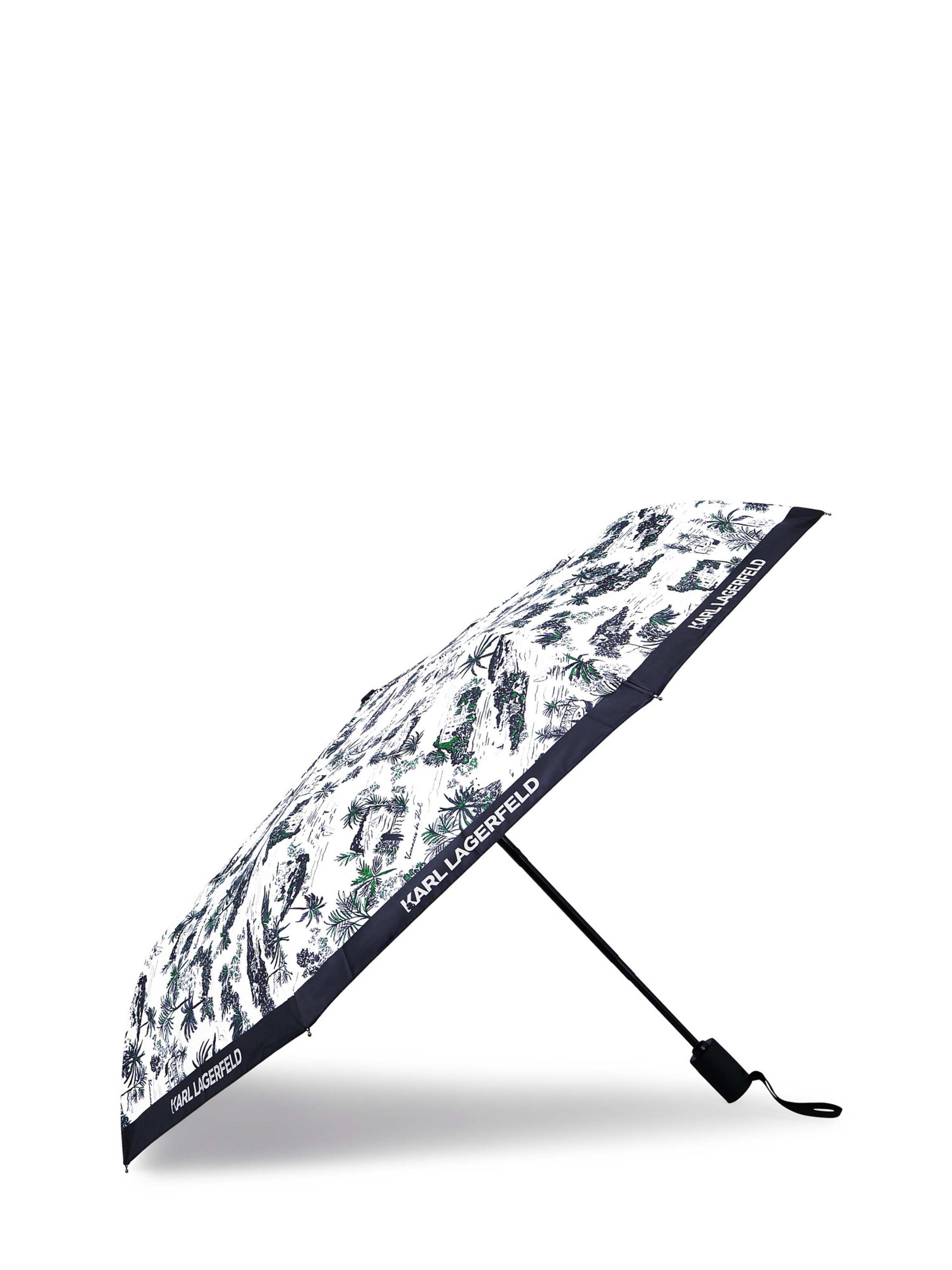Karl Lagerfeld Vihmavari 'Villa De Vigie', värv must: eest vaates