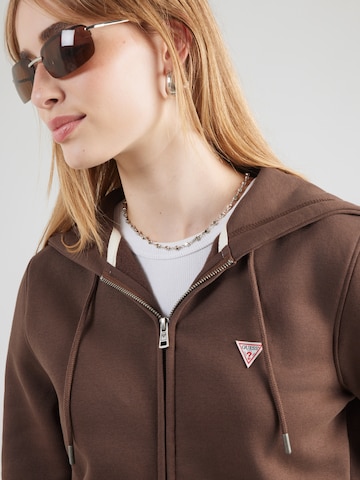 GUESS JEANS Sweat jacket in Brown