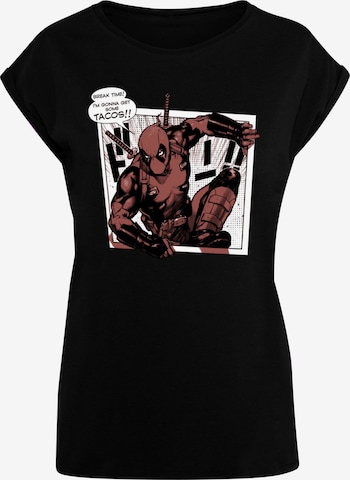 ABSOLUTE CULT Shirt 'Deadpool - Tacos Breaktime' in Black: front