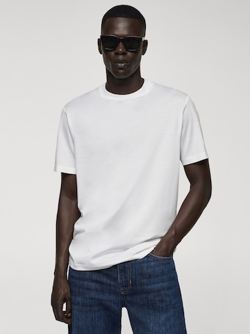 MANGO MAN Koszulka 'BELLOW' w kolorze biały: przód