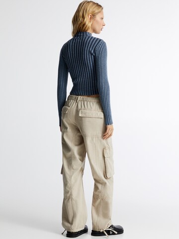 Pull&Bear Loosefit Cargohose in Beige