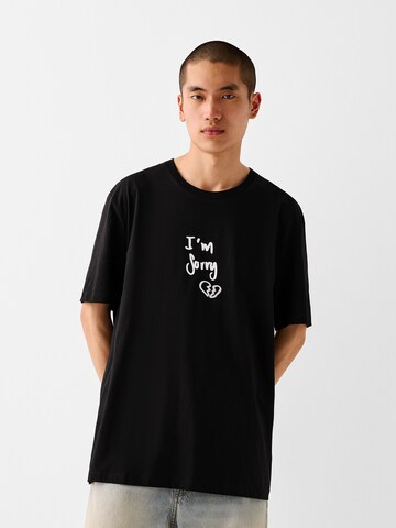 Bershka T-Shirt in Schwarz: Vorderseite