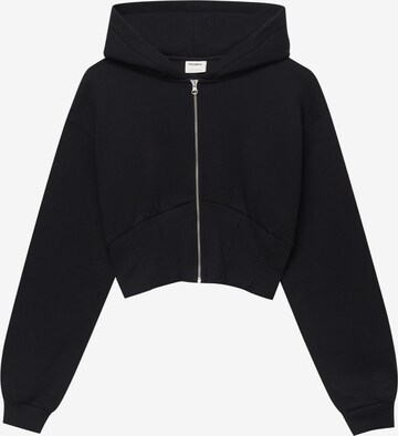 Pull&Bear Sweatjakke i sort: forside