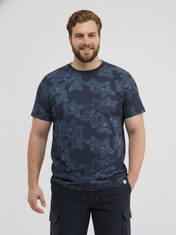 T-Shirt LERROS en bleu : devant