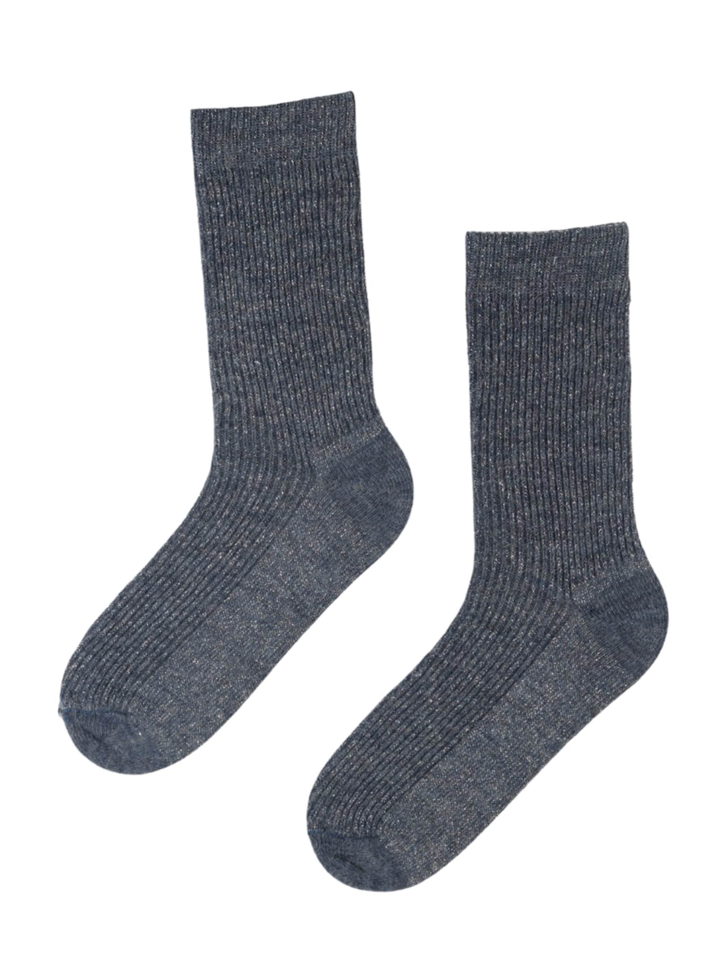 Sokisahtel Sokken 'ALPACA WOOL sparkly socks' in Blauw: voorkant