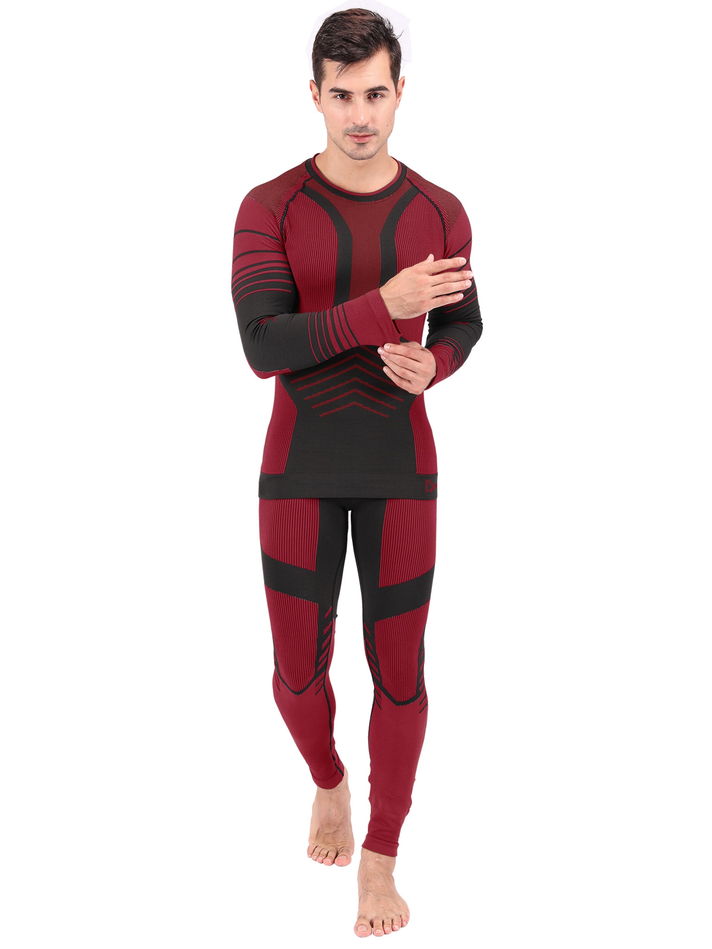 MEETWEE Base Layer 'Seamless Thermal Underwear' in Red
