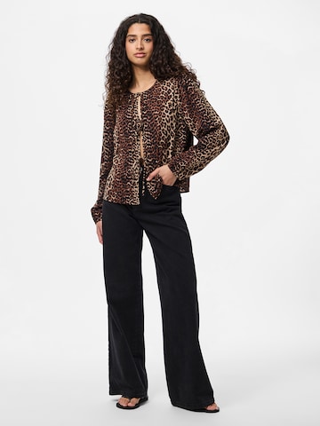 PIECES Blouse 'PCTIFFANY' in Brown
