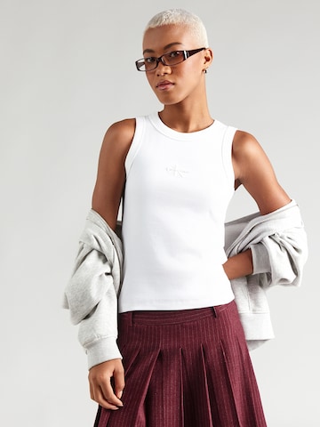 Calvin Klein Jeans Top - Biela: predná strana
