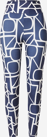 ONLY PLAY Skinny Sportbroek 'FONT-2' in Blauw: voorkant