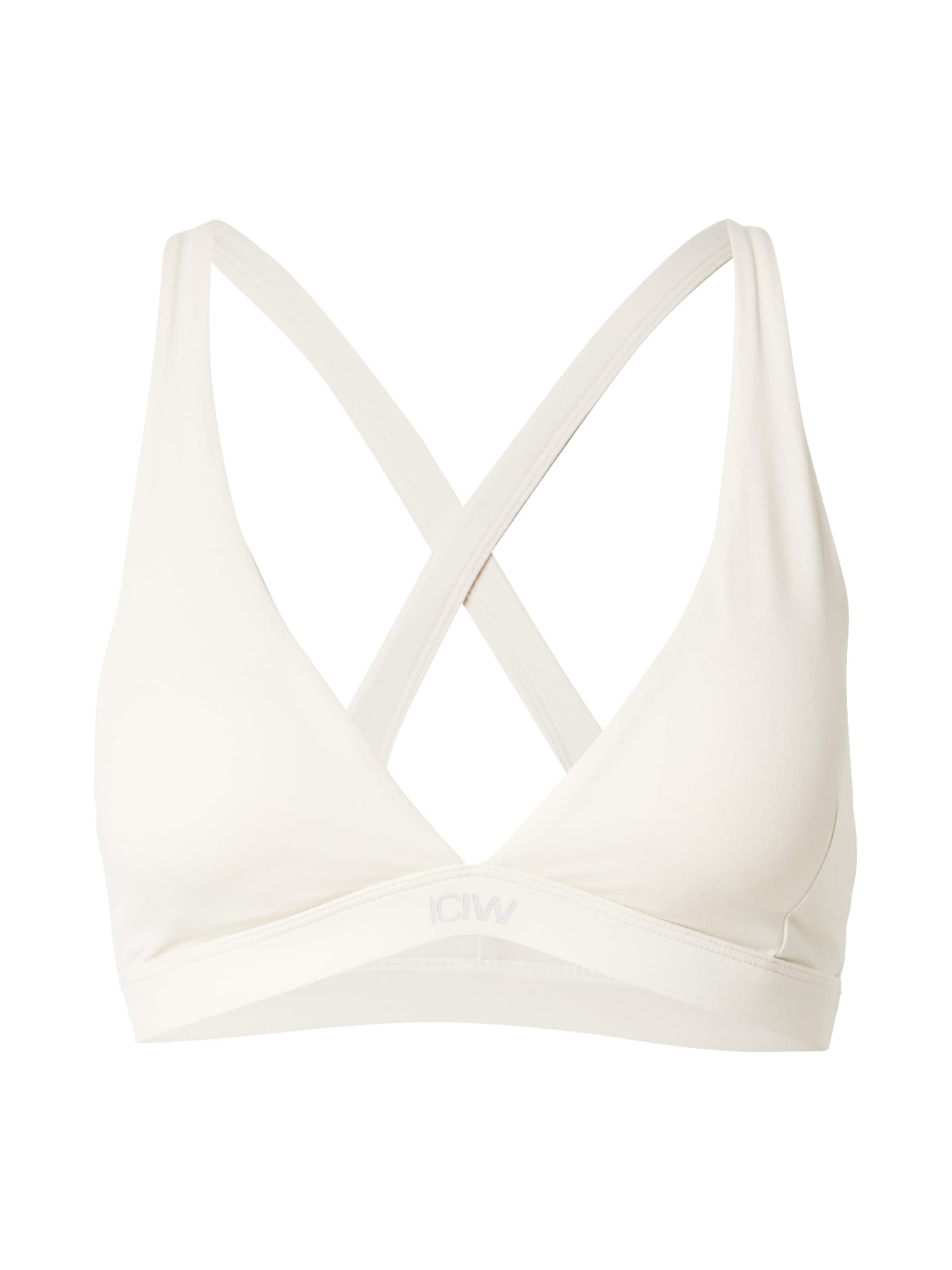 ICANIWILL Kolmnurk Spordirinnahoidja 'Luxe', värv valge: eest vaates