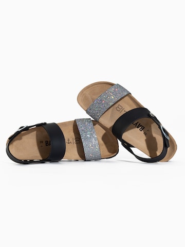 Bayton Sandalen met riem 'Lilia' in Zwart