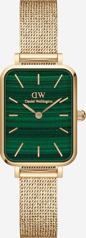 Daniel Wellington Analógové hodinky 'Quadro Pressed Evergold G Green' - Zlatá: predná strana