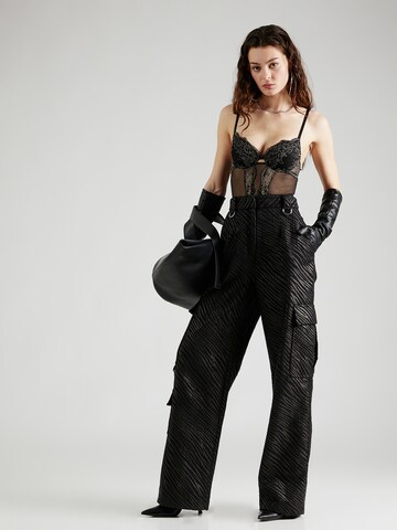IRO - Pierna ancha Pantalón cargo en negro