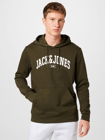 JACK & JONES Sweatshirt 'BOOSTER' i grön: framsida