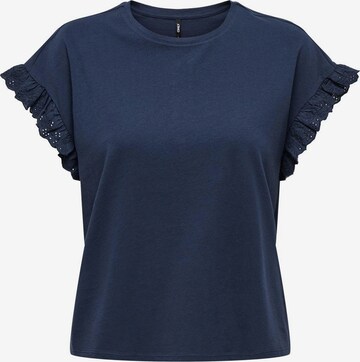 T-shirt 'Iris' ONLY en bleu : devant