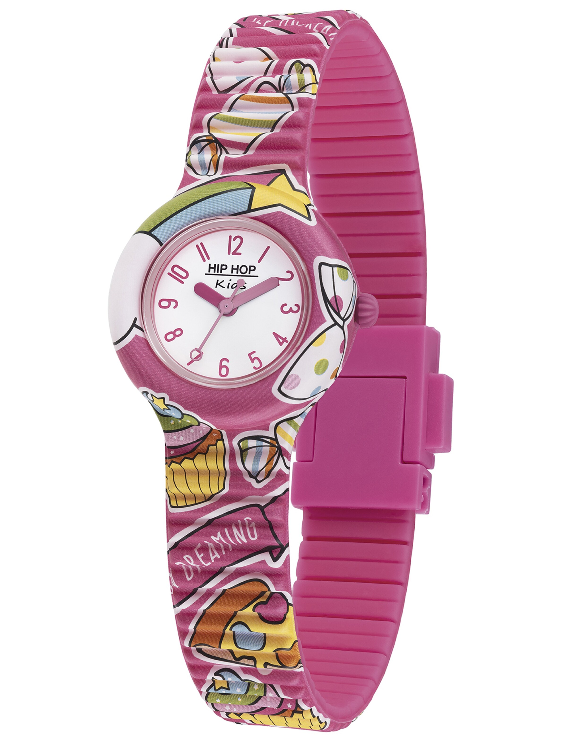 Orologio 'KIDS FUN' di Hip Hop in rosa: frontale
