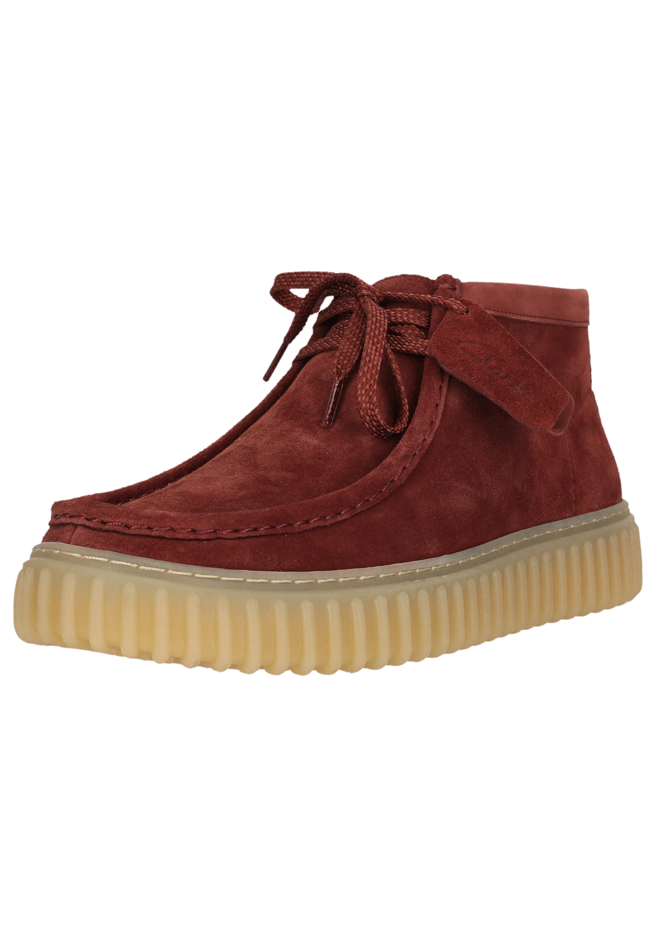 CLARKS Schnürschuhe 'Torhill High' in Rot: Vorderseite