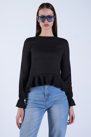 Maglietta di Trend Alaçatı Stili in nero: frontale