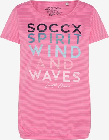 Soccx T-Shirt in Pink: predná strana