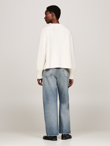 TOMMY HILFIGER Strickjacke (GOTS) in Beige