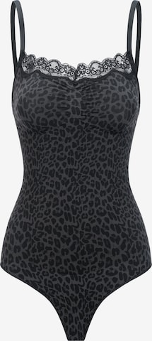 cfab Shapingbody 'Bodysuit Sculpting Shapewear mit Lace' in Schwarz: Vorderseite