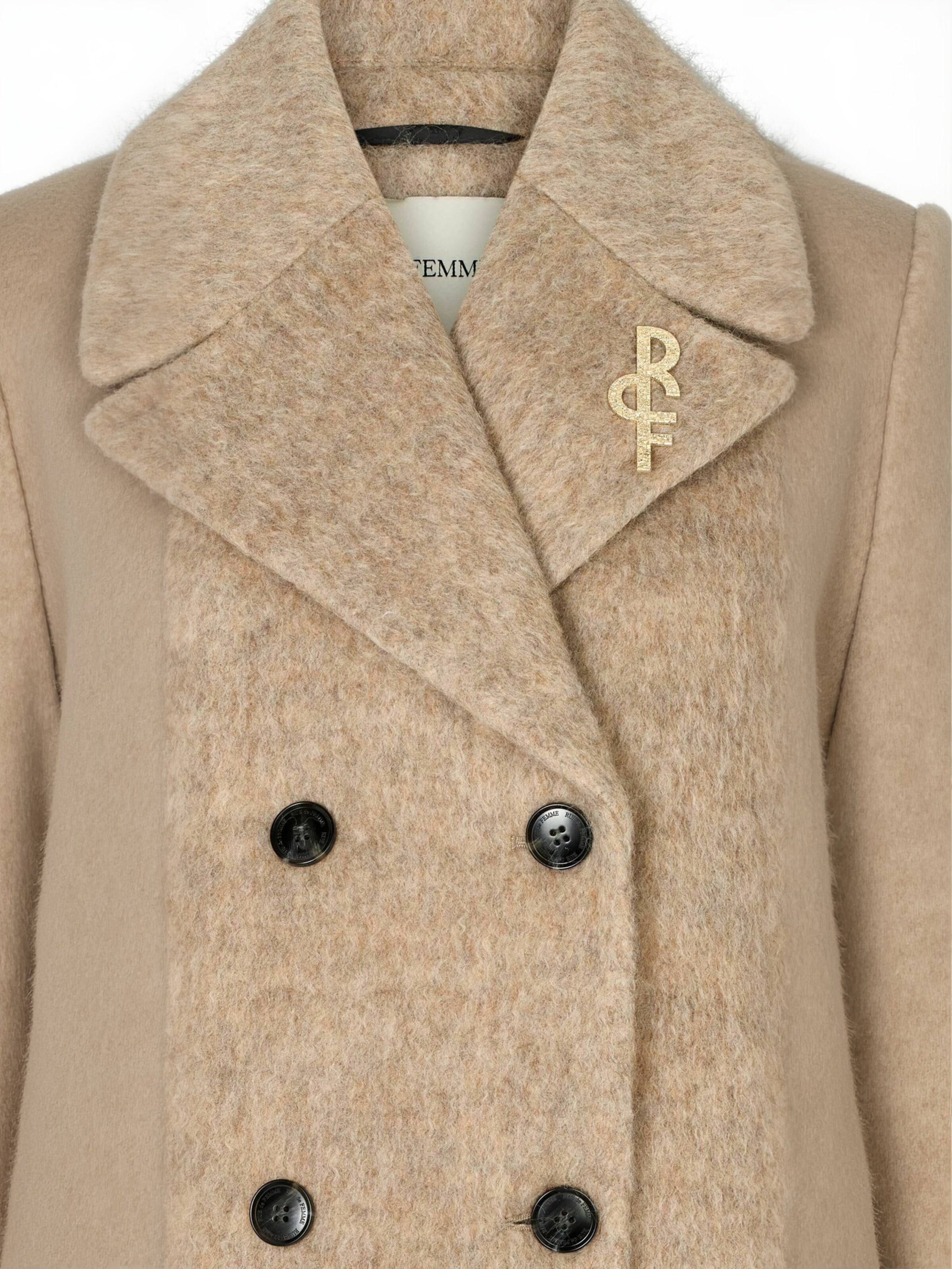 RUE de FEMME - Sobretudo de inverno ' Kanzina ' em bege: frente