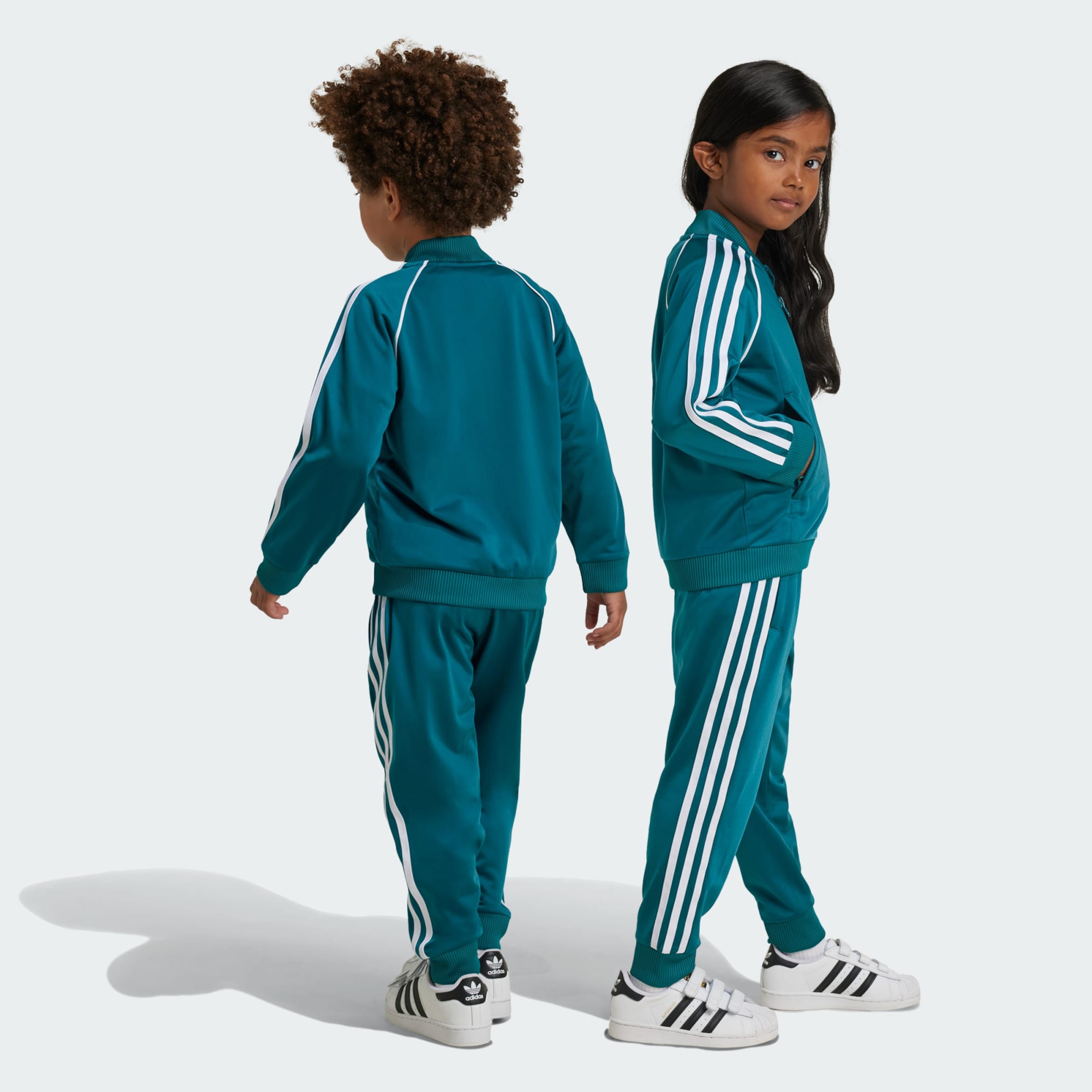 ADIDAS ORIGINALS Sweat suit Adicolor in Petrol ABOUT YOU