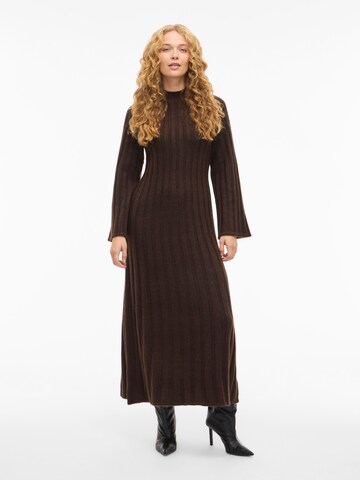 VILA Knit dress 'VICLEO' in Brown: front